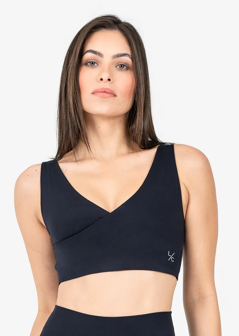 Elevate Touch Wrap Bra Black