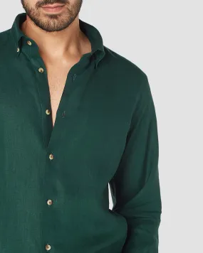 Emerald Night Linen Shirt