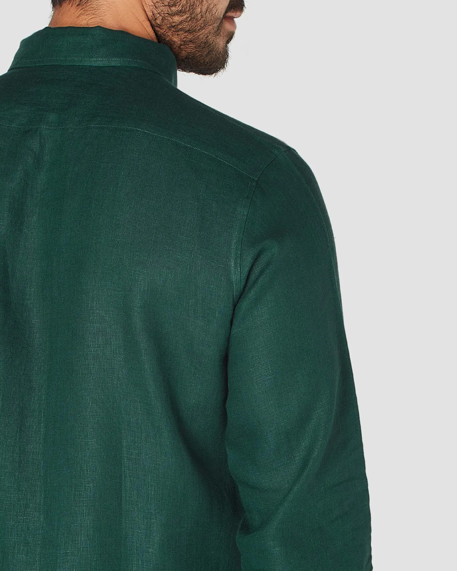 Emerald Night Linen Shirt