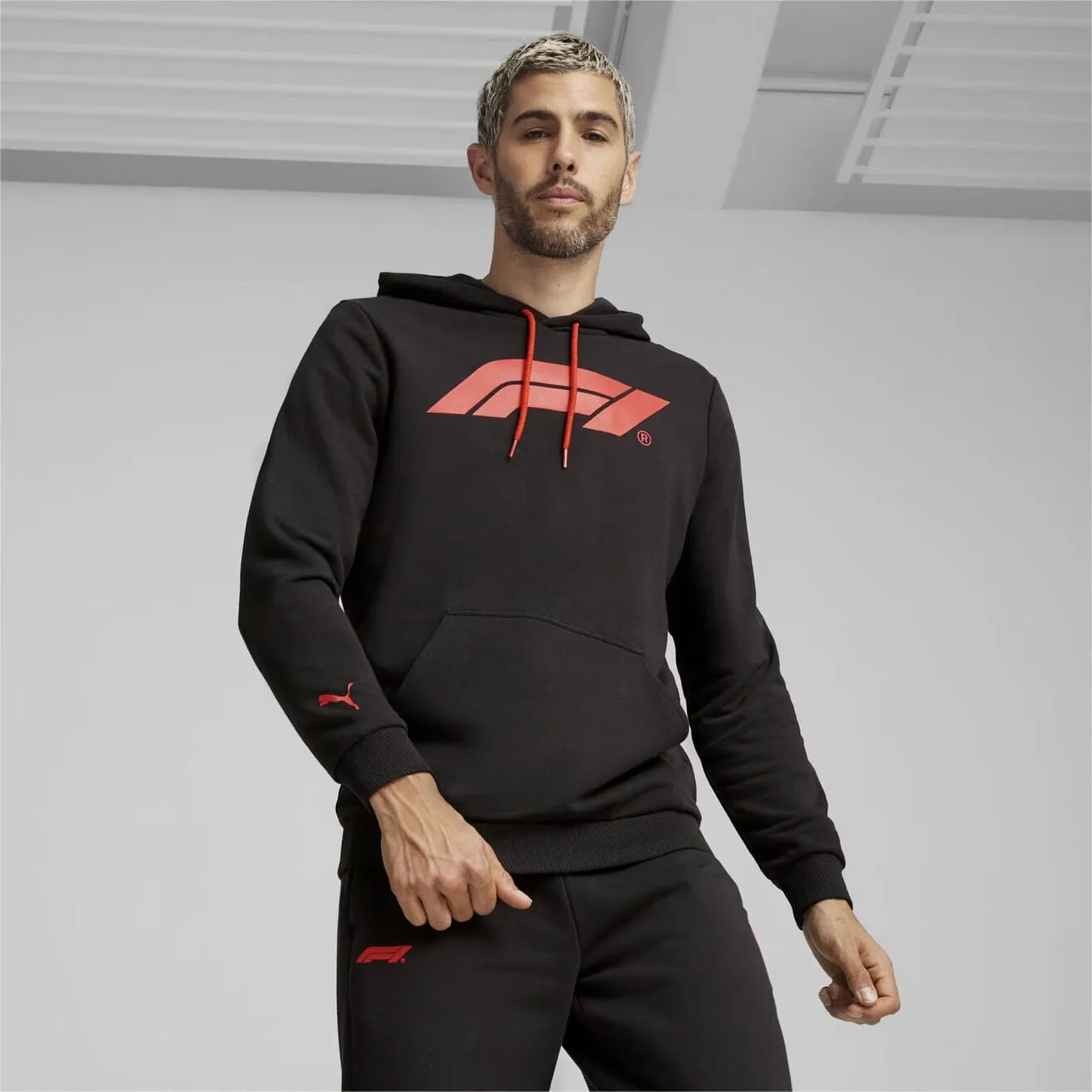 Formula 1 Tech Collection F1 Men's Logo Hooded Sweatshirt - Black/Red