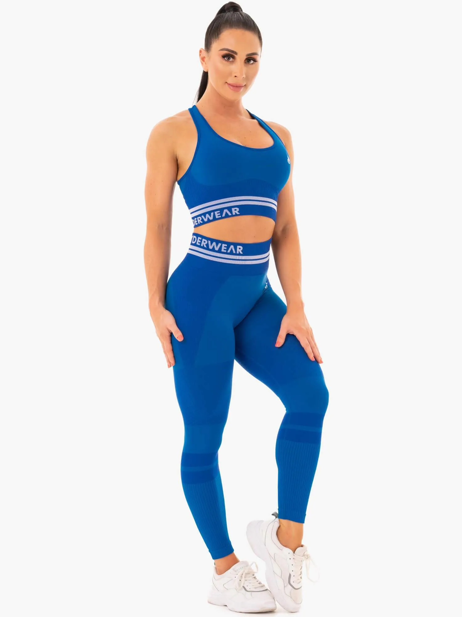 Freestyle Seamless Longline Sports Bra - Blue