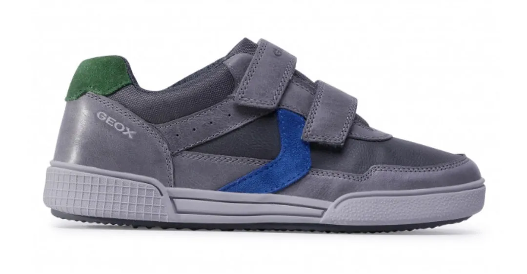 Geox Poseido Grey Royal Leather Sneakers