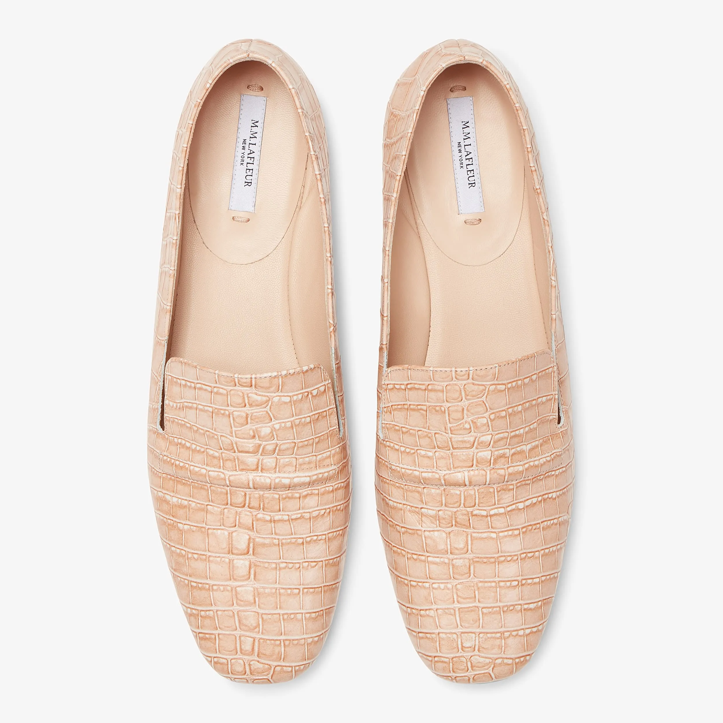 Grace Loafer - Embossed Croc :: Sand