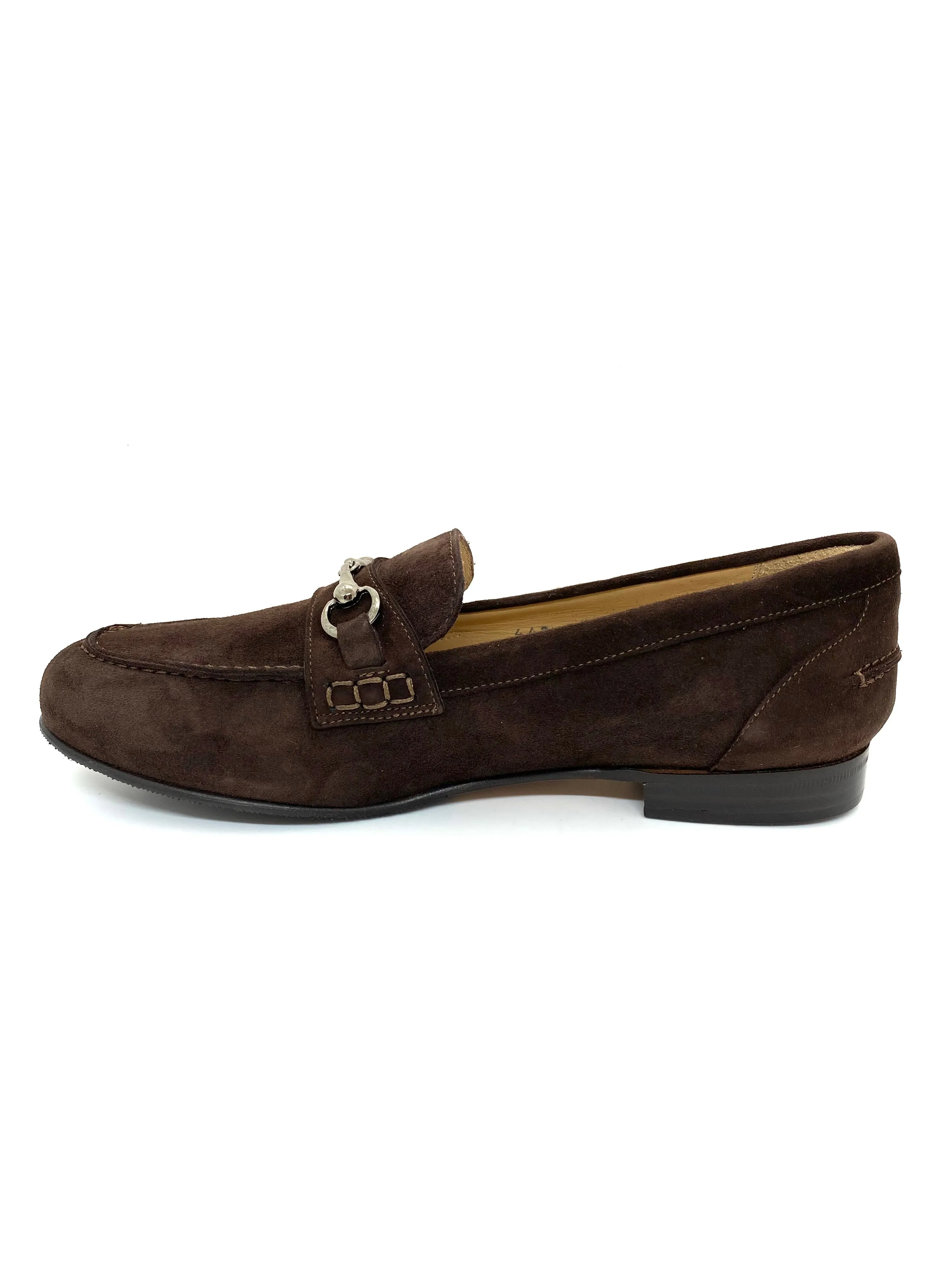 HB Ladies Zoe Snaffle Trim Moccasin DK.Brown Suede