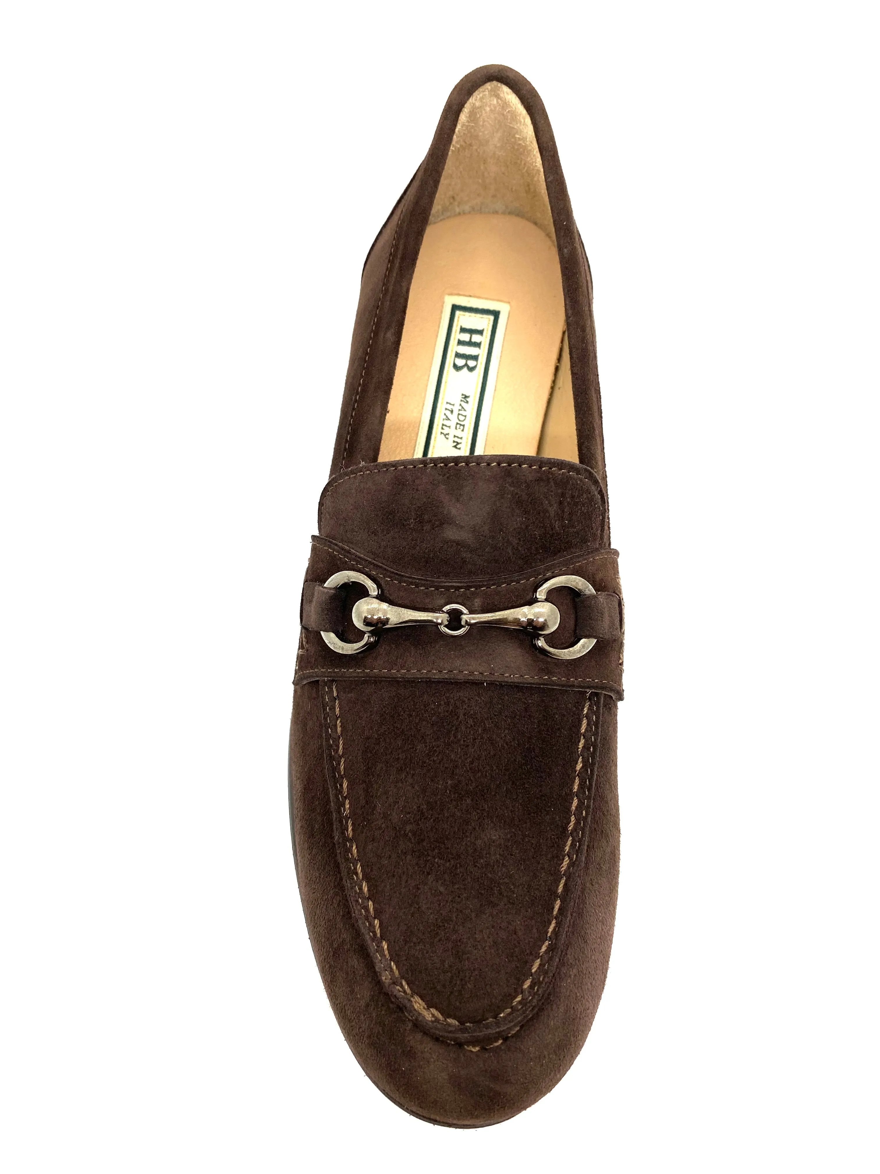 HB Ladies Zoe Snaffle Trim Moccasin DK.Brown Suede