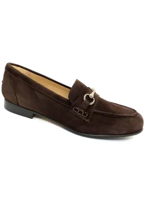 HB Ladies Zoe Snaffle Trim Moccasin DK.Brown Suede