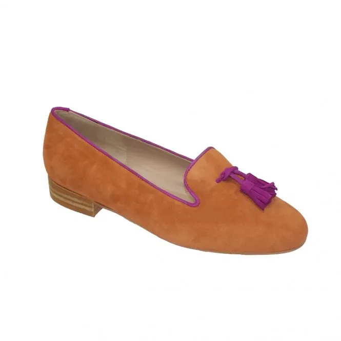 HB Shoes Clover Copper Suede Pink Trim