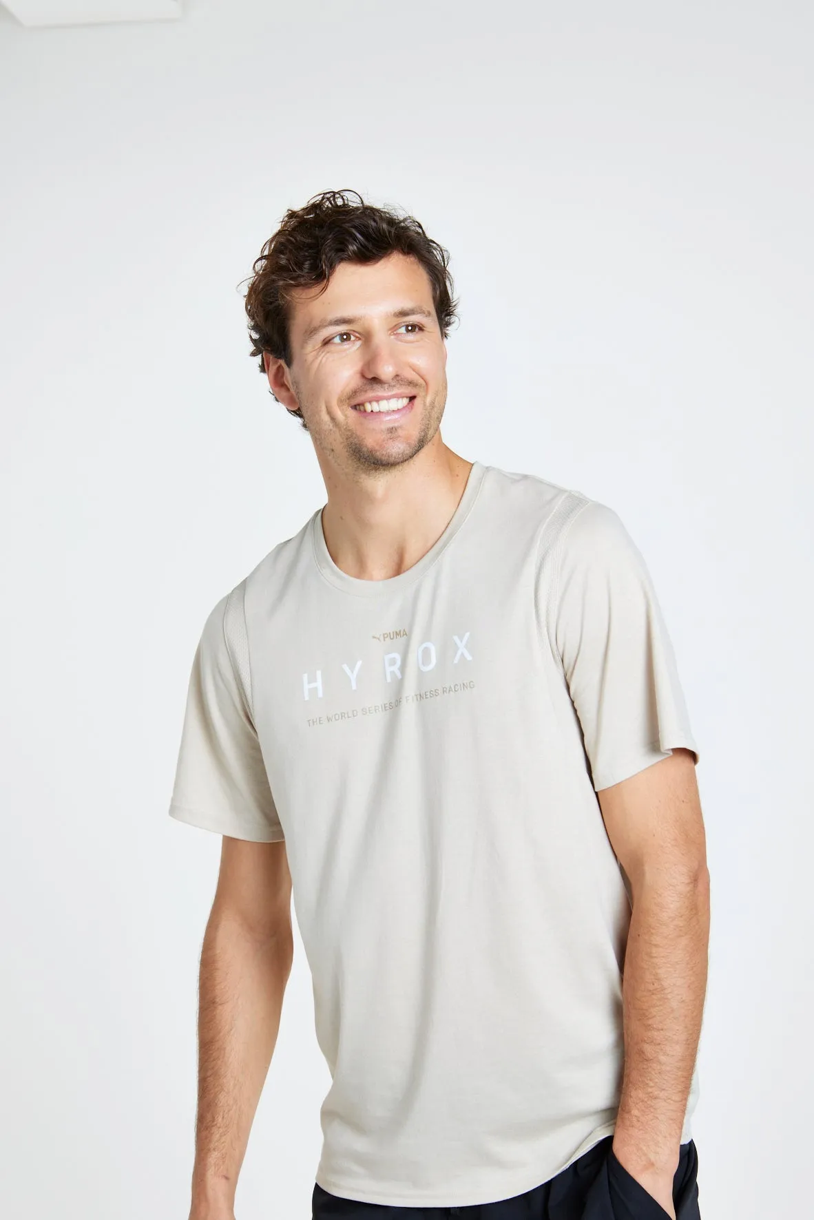 HYROX|PUMA FIT Triblend Tee - Beige