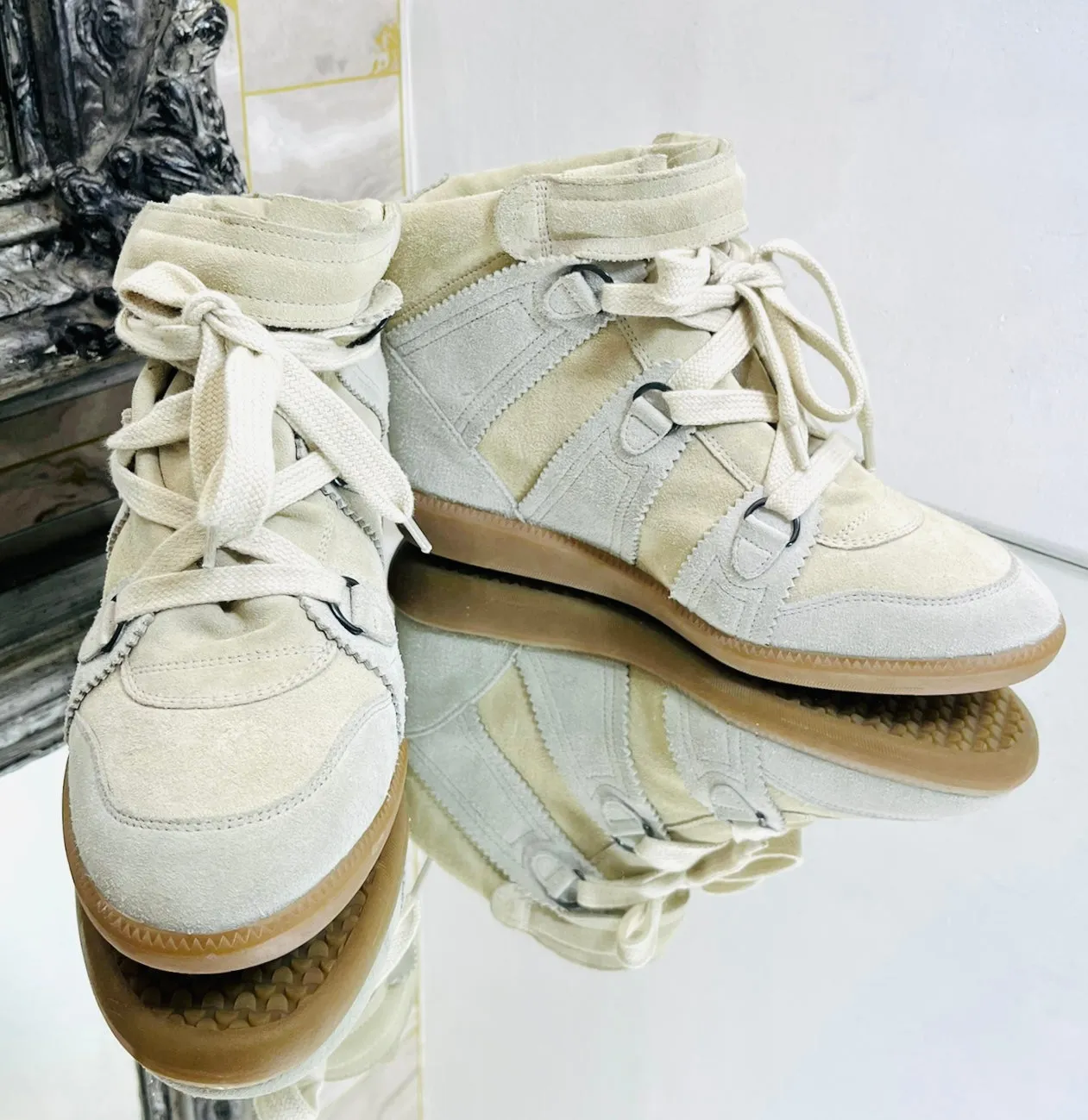 Isabel Marant Bluebell Suede Wedge Sneakers. Size 41