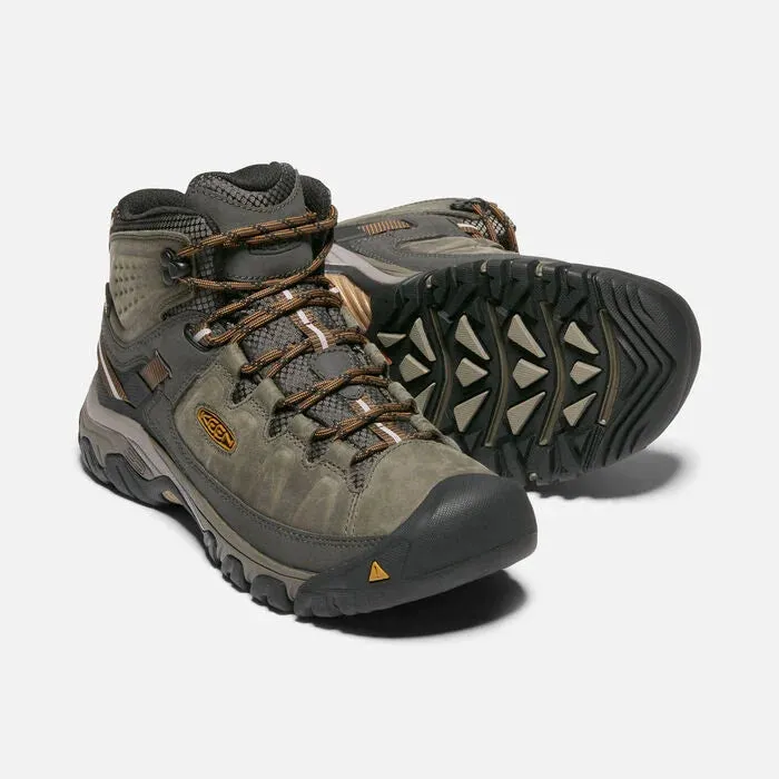 Keen Men's Targhee III Waterproof Mid Wide - Black Olive/Golden Brown