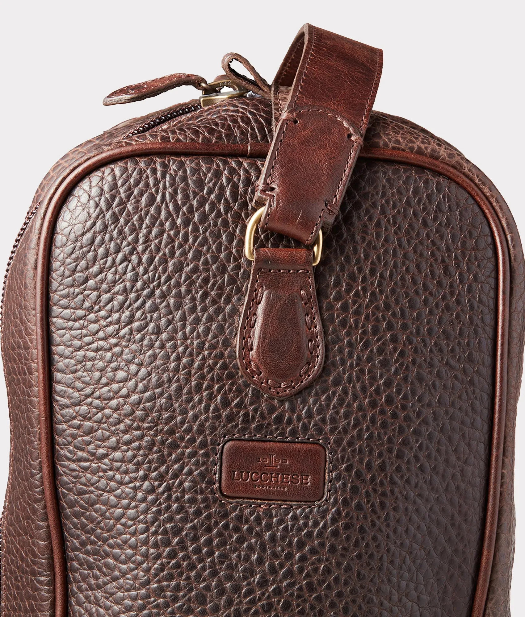 Leather Boot Bag :: Brown