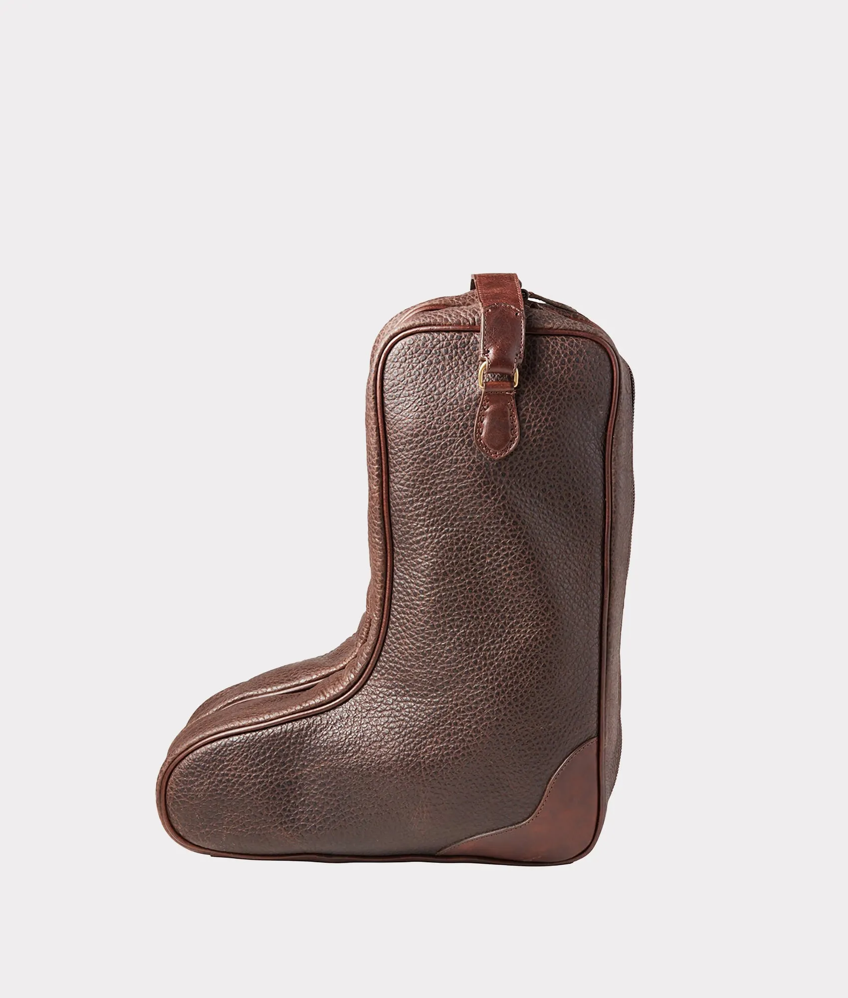 Leather Boot Bag :: Brown