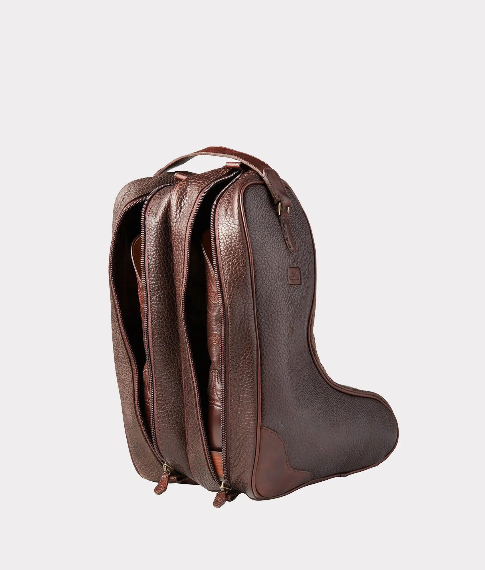 Leather Boot Bag :: Brown