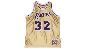 NBA Los Angeles Lakers Magic Johnson 1984 75th Anniversary Gold Jersey