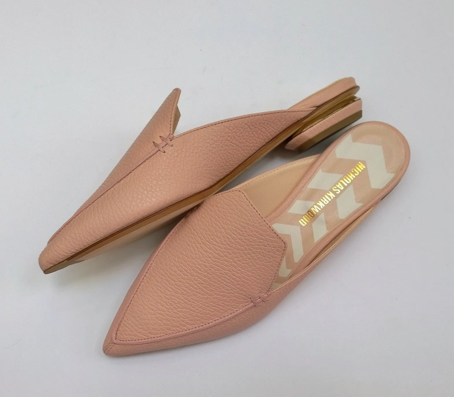 Nicholas Kirkwood Beya Powder Pink Leather Loafers Slipper