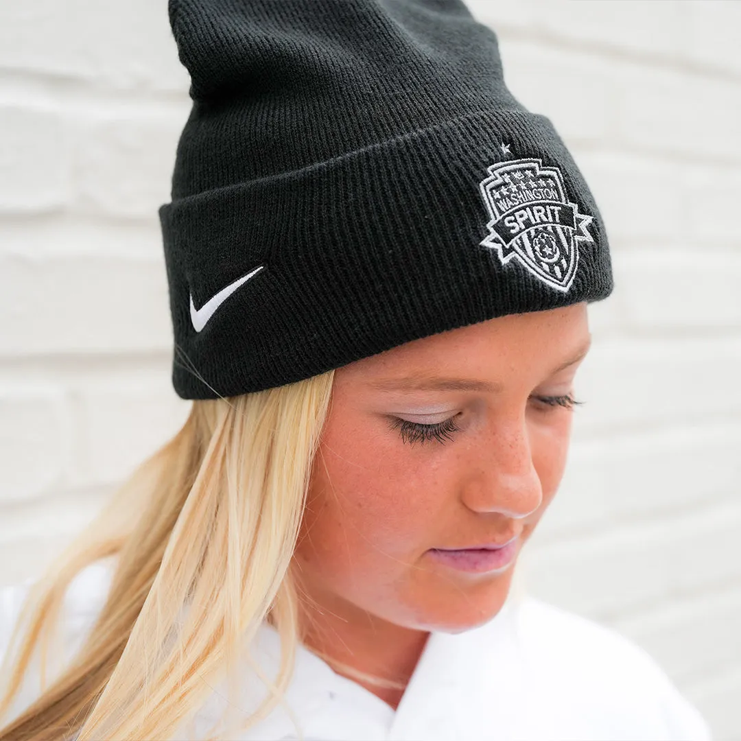 Nike 2023 Washington Spirit Shield Logo Embroidered Beanie - Black