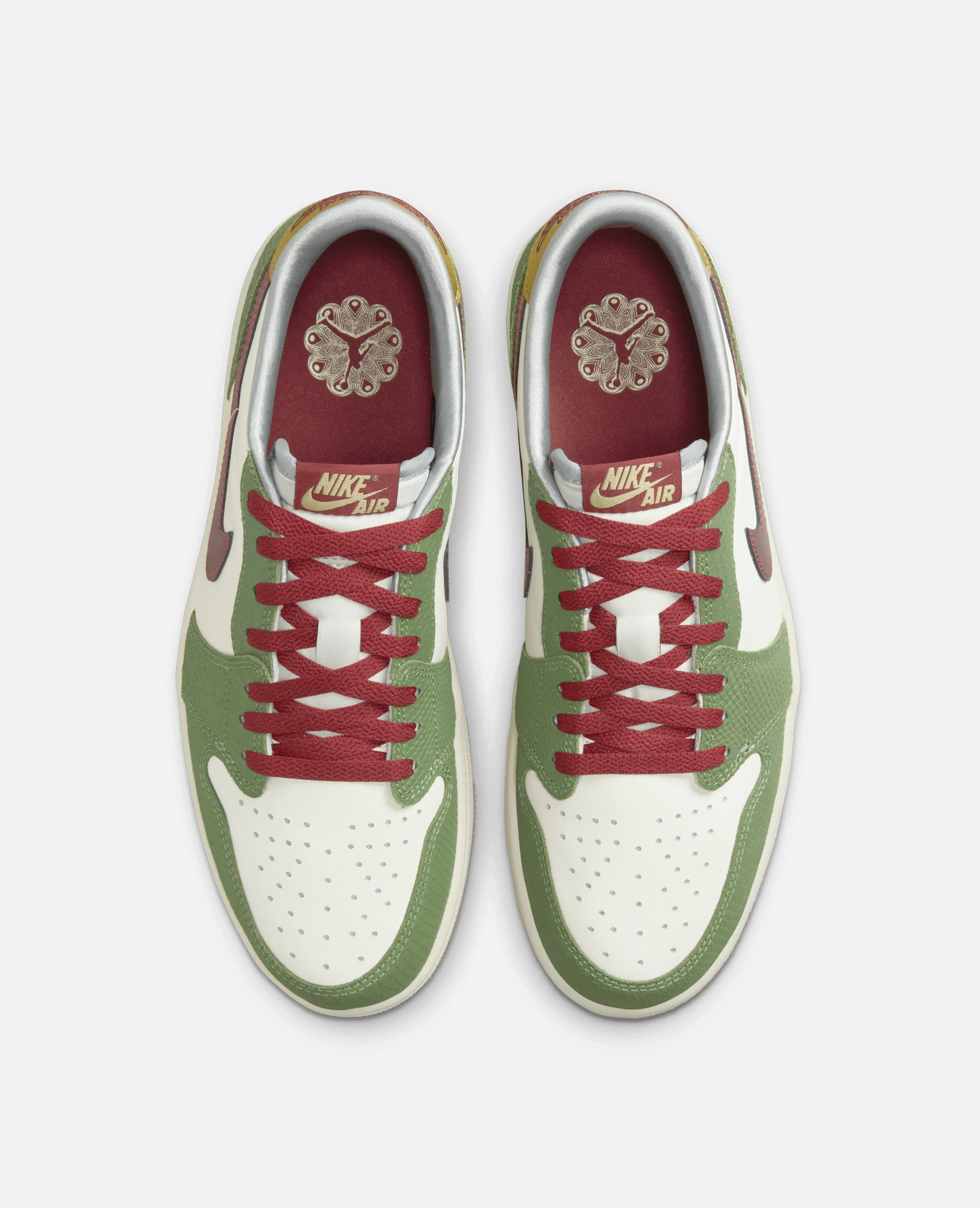 Nike Air Jordan 1 Retro Low OG CNY (Sail/Cedar-Oil Green-Light Pumice)