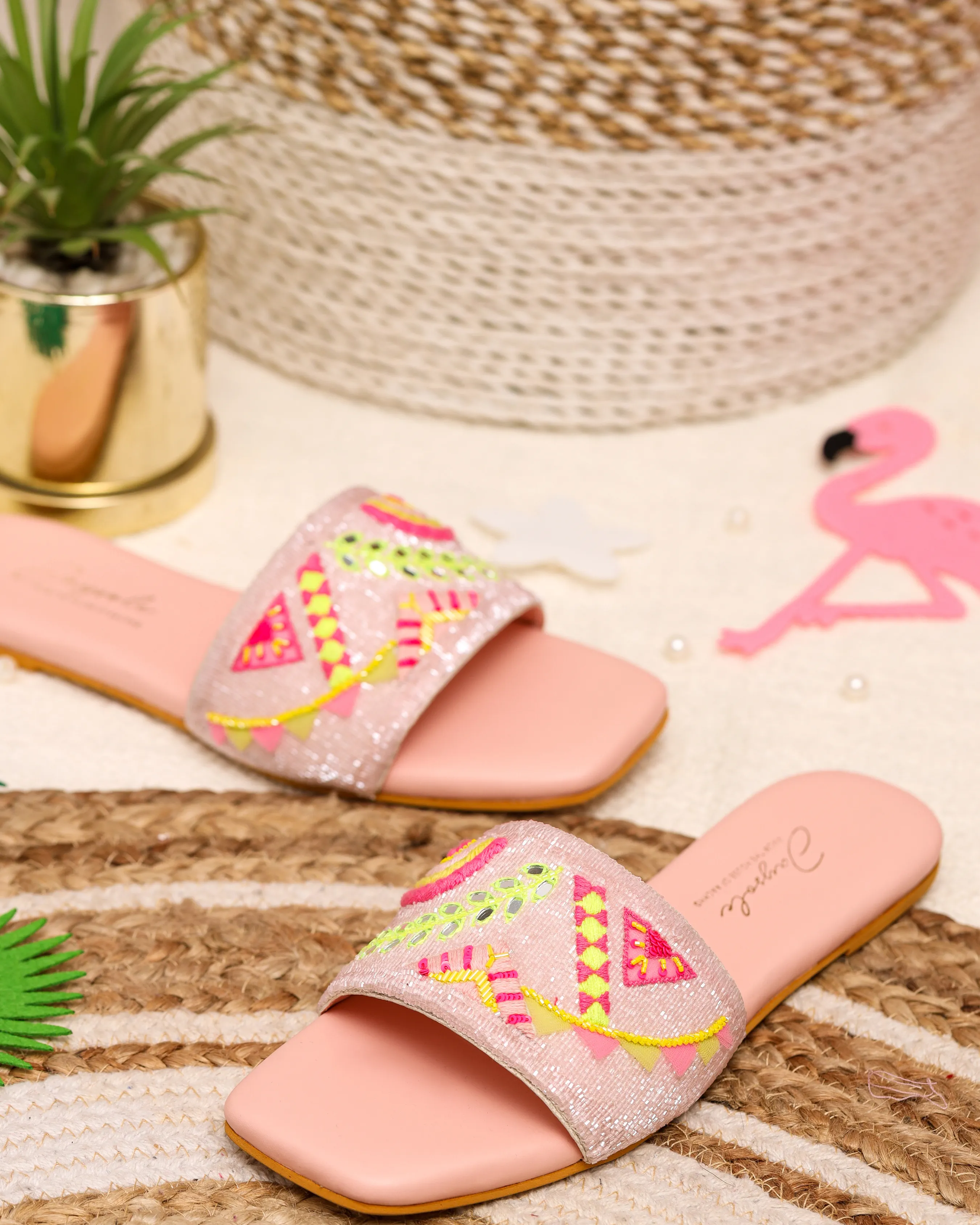 Pink Mystery Handcrafted Flats