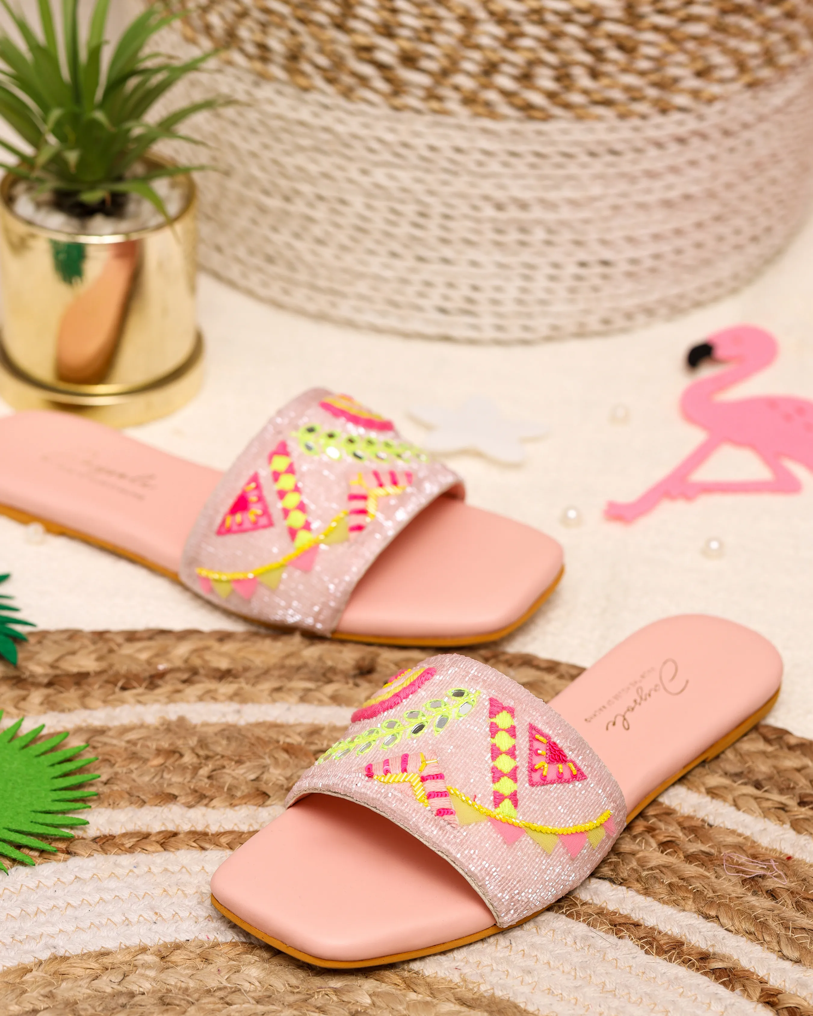 Pink Mystery Handcrafted Flats