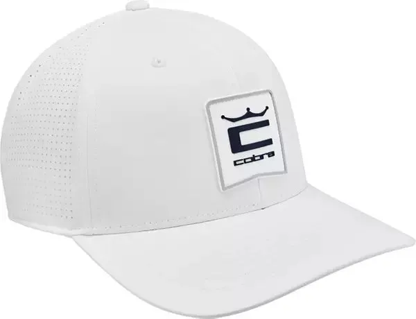 PUMA 2024 Men's Cobra Crown C Patch Golf Hat White Navy One Size