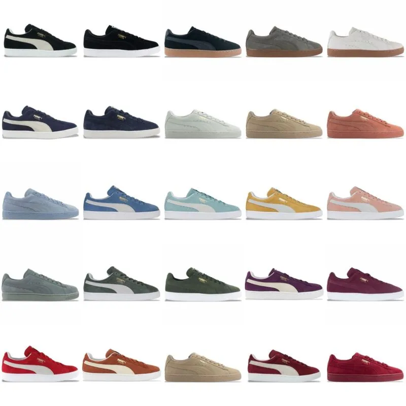 PUMA SUEDE CLASSIC TRAINERS - BLACK, BLUE, BURGUNDY, GREY, NAVY, GREEN & MORE