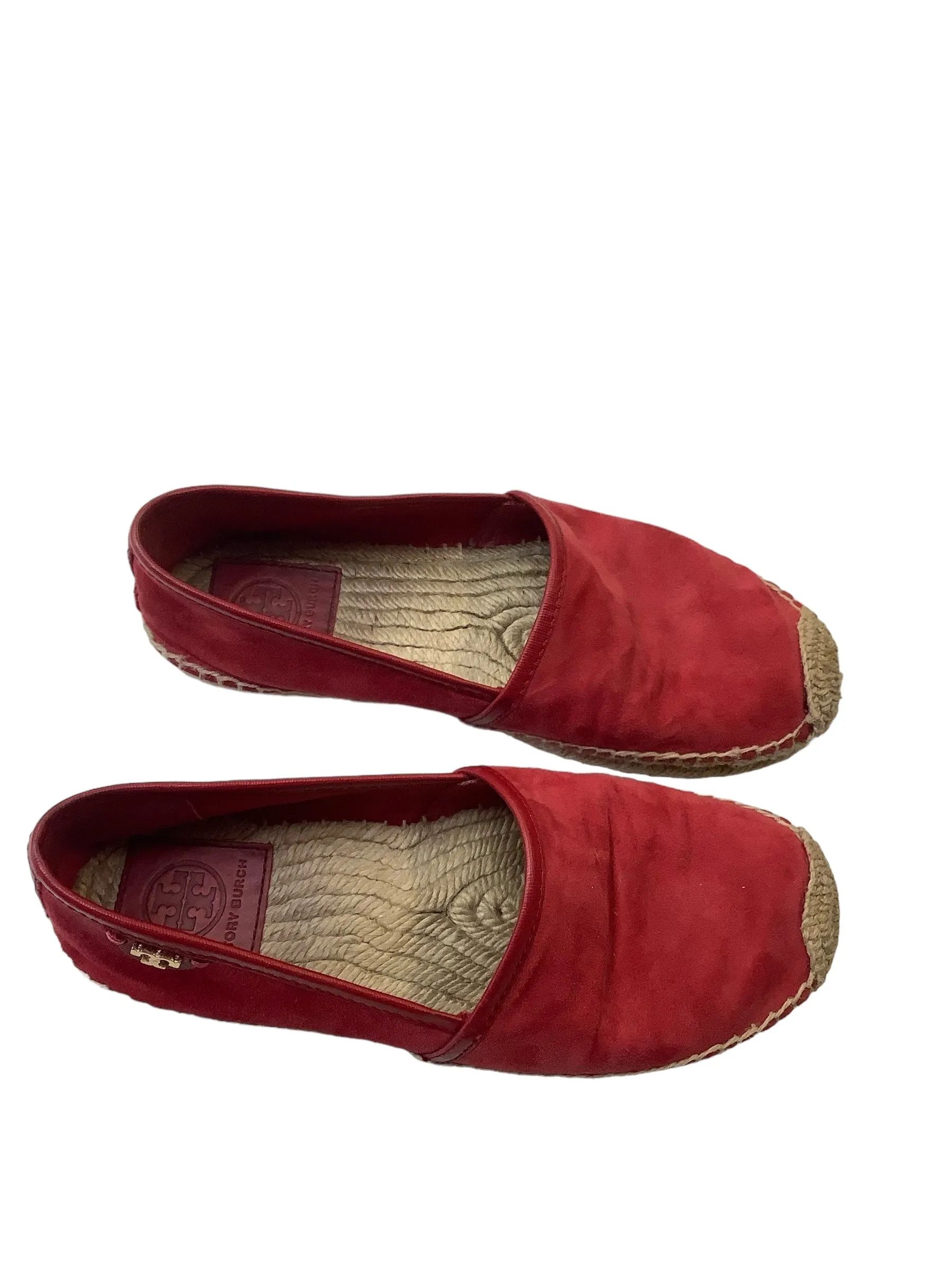 Red Shoes Flats Tory Burch, Size 7