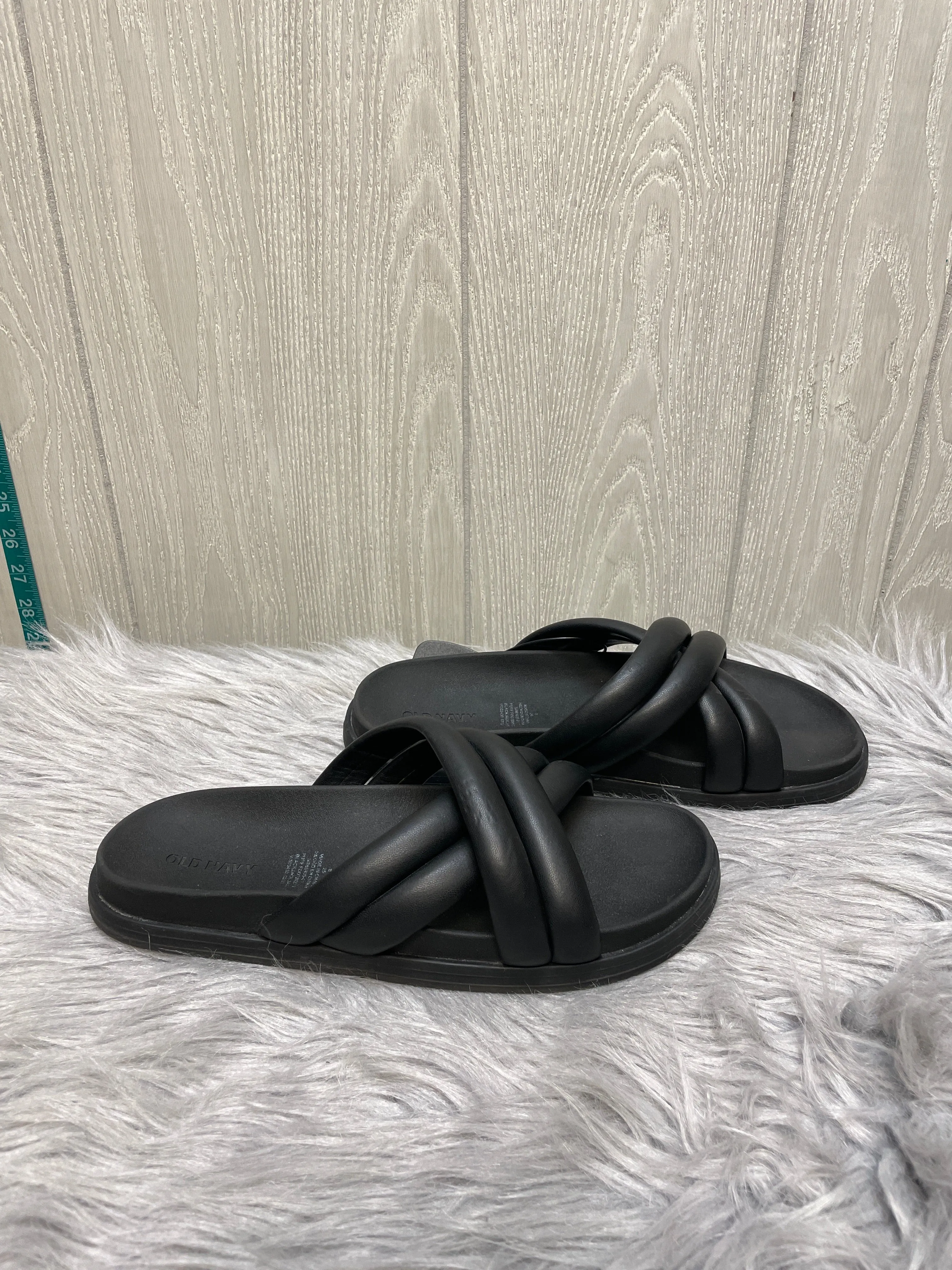 Sandals Flats By Old Navy In Black, Size: 8