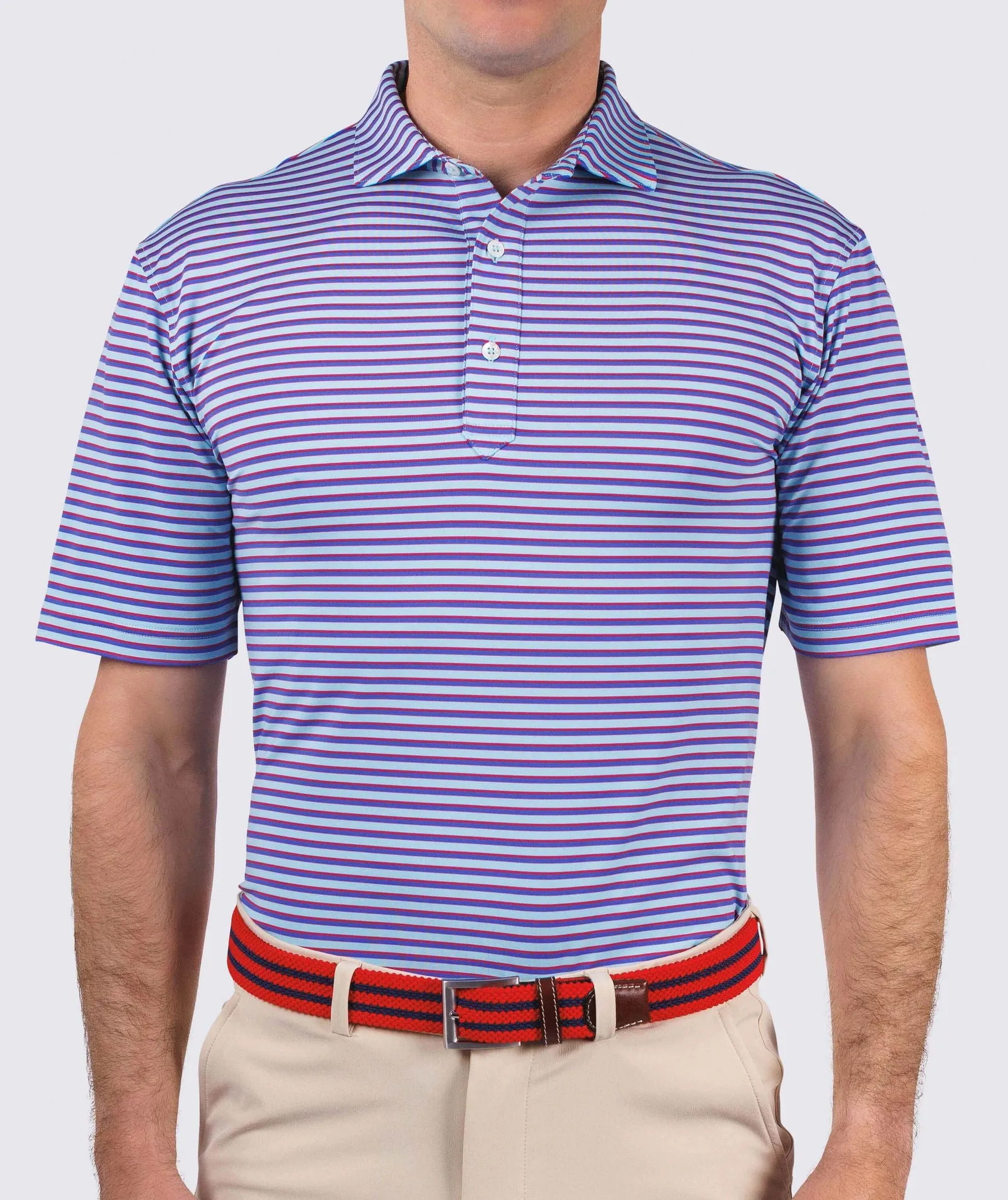 Sherman Stripe Performance Polo