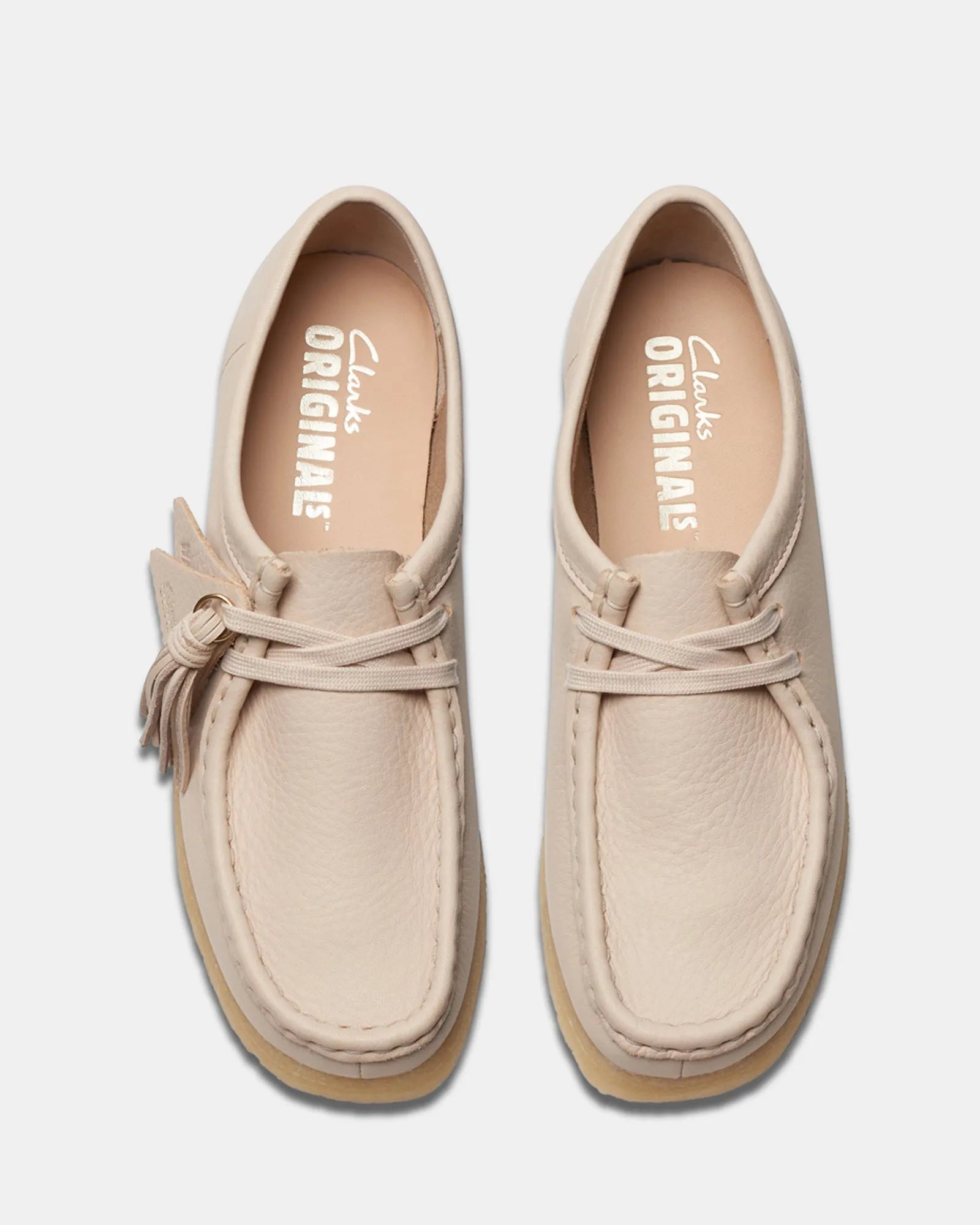 Wallabee. (W) Beige Leather