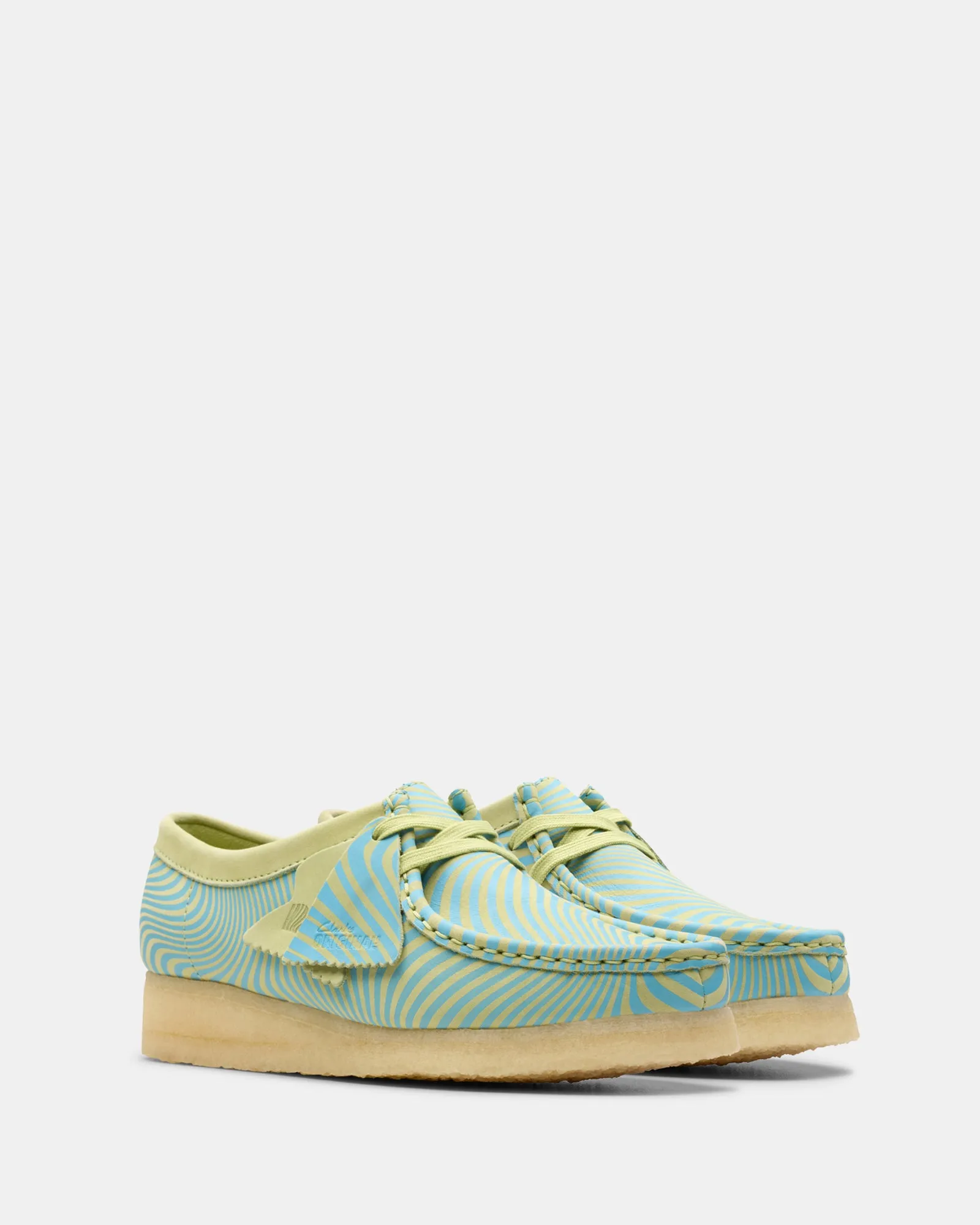 Wallabee. (W) Blue/Lime Print