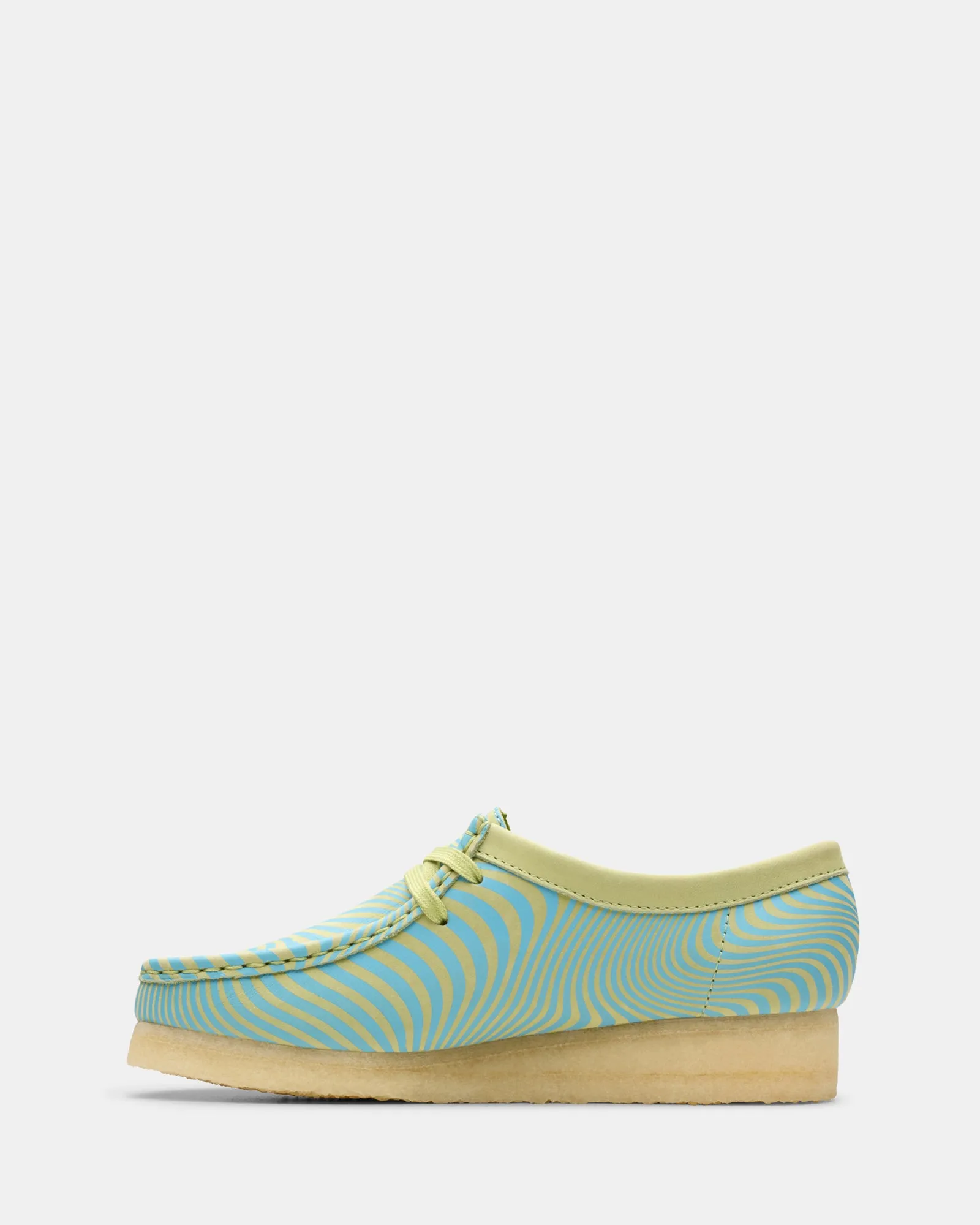 Wallabee. (W) Blue/Lime Print