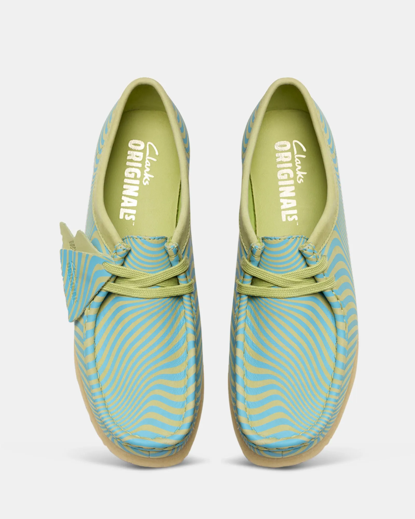 Wallabee. (W) Blue/Lime Print