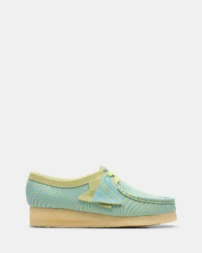 Wallabee. (W) Blue/Lime Print