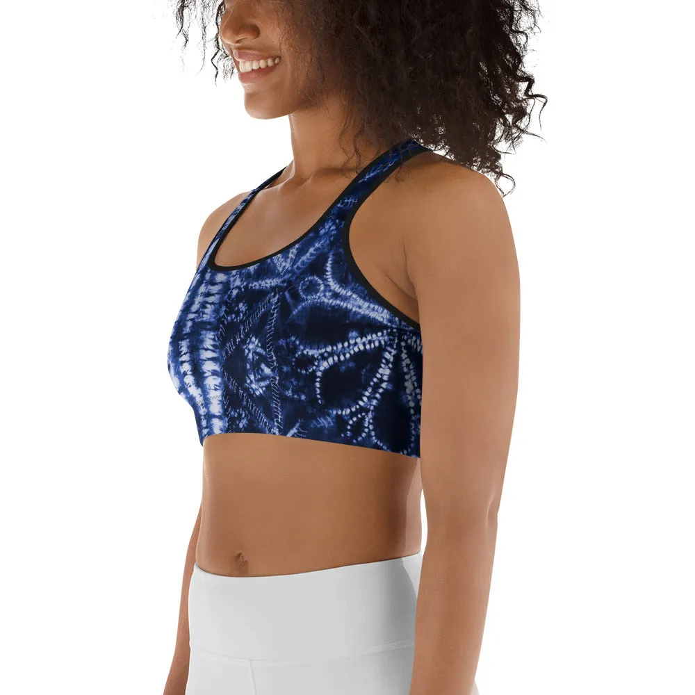 Women's Blue Escape Sports bra