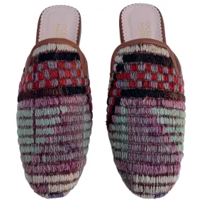 Women's Turkish Kilim Mules | Muted Colors